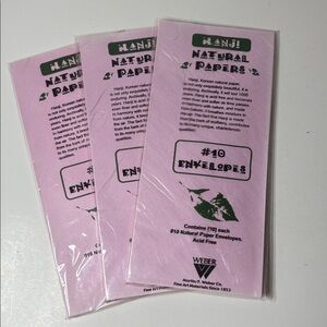 Pink Hanji Natural Papers Envelopes